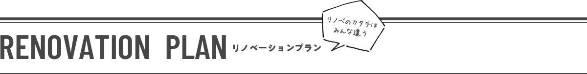 RENOVATION PLAN リノベーションプラン